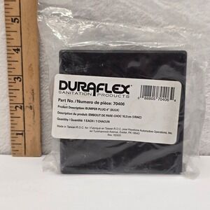 Duraflex 70406 Bumper Plug 4" Black Drain Plug Bulk Sanitation Part